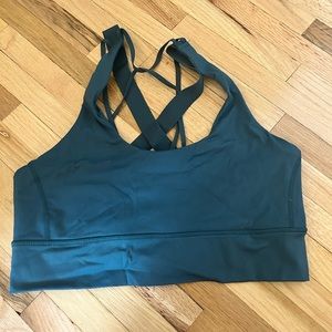 Dark teal sports bra